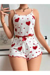 Kadın Desenli Pamuk Pijama Takımı