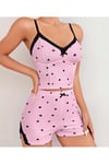 Kadın Desenli Pamuk Pijama Takımı