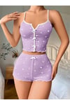 Kadın Desenli Pamuk Pijama Takımı
