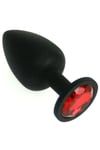 NOXXX Silikon Anal Plug Taşlı Medium – 8 cm / 3 cm Çap, Şık Taş Detaylı