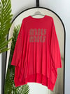 Taş Baskılı Oversize Penye Tunik