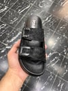 Siyah Desen Detaylı  Ortopedik Tabanlı Terlik