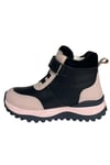 Kız Bebek Botu – Bej-Pembe Hakiki Deri, Anatomik Taban, cırt cırt bant, pembe/rose-gold metalik aksan panel, pembe tonlu ara taban (21-25 Numara)şenler bebe world kids Ortopedik Çocuk Ayakkabısı