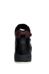 Unisex Bebek Botu – Siyah-Bordo Hakiki Deri, Anatomik Taban, çift cırt cırt bant, kalın/kabartma üçgen desenli taban, bordo topuk paneli ve çekme kulakçığı (21-25 Numara)şenler bebe world kids Ortopedik Çocuk Ayakkabısı