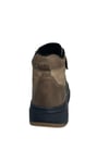 Unisex Bebek Botu – Vizon-Kahve Hakiki Deri, Anatomik Taban, tek cırt cırt bant, koyu kahve burun/topuk paneli, üç çizgili (adidas tarzı) desen, siyah taban (21-25 Numara)şenler bebe world kids Ortopedik Çocuk Ayakkabısı