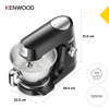 Kenwood Titanium Chef Baker 1200W Çift Hazneli Siyah Mutfak Şefi KVC85.004BK