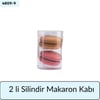 2 Lİ SİLİNDİR MAKARON KABI