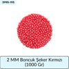 2 Mm Boncuk Şeker Kırmızı   (1000 Gr)