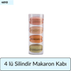 4 LÜ SİLİNDİR MAKARON KABI