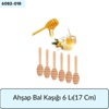 Ahşap Bal Kaşığı 17 Cm   (6 Lı)