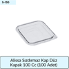 Alissa Sızdırmaz Kap Düz Kapak 100 Cc  (100 Adet)