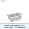 Alissa Sızdırmaz Kap Düz Kapak 1000 Cc  (100 Adet)