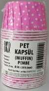 Bens Pet Cup 50*39 Cm Pembe Üstü Beyaz (25 Lİ)