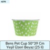 Bens Pet Cup 50*39 Cm Yeşil Üstü Beyaz (25 Lİ)