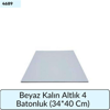 Beyaz Kalın Altlık 4 Batonluk   (34*40 Cm)
