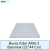 Beyaz Kalın Altlık 5 Batonluk   (32*44 Cm)