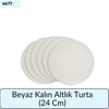 Beyaz Kalın Altlık Turta   (24 Cm)
