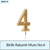 BİRLİK Rakamlı Mum No: 4