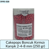 Cakepops Boncuk Karışık Kırmızı 2-4-8 Mm  (250 Gr)