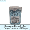 Cakepops Boncuk Karışık Mavi  2-4-8 Mm  (250 Gr)