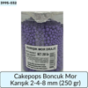 Cakepops Boncuk Karışık Mor  2-4-8 Mm  (250 Gr)