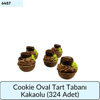 Cookie Oval Tart Tabanı Kakaolu   (324 Adet)