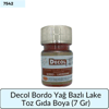 Decol Bordo Yağ Bazlı Lake Toz Gıda Boyası  (7 GR)