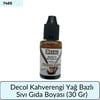 Decol Kahverengi Yağ Bazlı Sıvı Gıda Boyası (30 GR