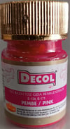 Decol Pembe Yağ Bazlı Lake Toz Gıda Boyası  (7 GR)