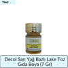 Decol Sarı Yağ Bazlı Lake Toz Gıda Boyası   (7 GR)
