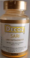 Decol Sarı Yağ Bazlı Lake Toz Gıda Boyası  (25 GR)