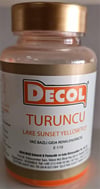 Decol Turuncu Yağ Bazlı Lake Toz Gıda Boya (25 GR)