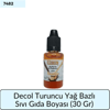 Decol Turuncu Yağ Bazlı Sıvı Gıda Boyası   (30 GR)