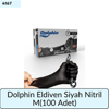 Dolphin Eldiven Siyah Nitril M   (100 Ad)