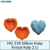 HG 518 Silikon Kalıp Kristal Kalp 2 Li