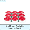 İthal Mum Tealights Kırmızı   (50 Li)