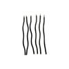 İthal Spiral (Burgulu) Mum Siyah 6 Lı   (15 Cm)