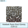 Kelebek Pasta Süsü Gümüş   (126 Lı)
