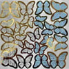 Kelebek Pasta Süsü Mavi   (126 Lı)