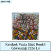 Kelebek Pasta Süsü Renkli Gökkuşağı   (126 Lı)