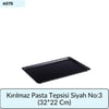 Kırılmaz Pasta Tepsisi Siyah   No:3 (32*22 Cm)