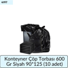 Konteyner Çöp Torbası 600 Gr Siyah 90*125 (10 Ad)