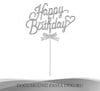 Orca Pasta Üstü Süs Happy Birthday Gümüş
