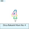 Orca Rakamlı Mum No: 4