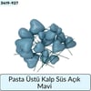 Pasta Üstü Kalp Süs Açık Mavi