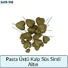 Pasta Üstü Kalp Süs Simli Altın