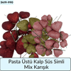Pasta Üstü Kalp Süs Simli Mix Karışık