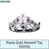 Pasta Üstü Kemerli Taç Gümüş