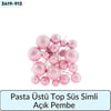 Pasta Üstü Top Süs Simli Açık Pembe