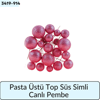 Pasta Üstü Top Süs Simli Canlı Pembe